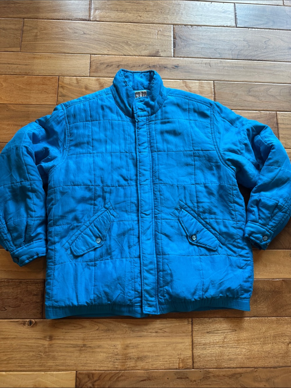 Vtg CLIO 100 percent silk puffer jacket SZ small